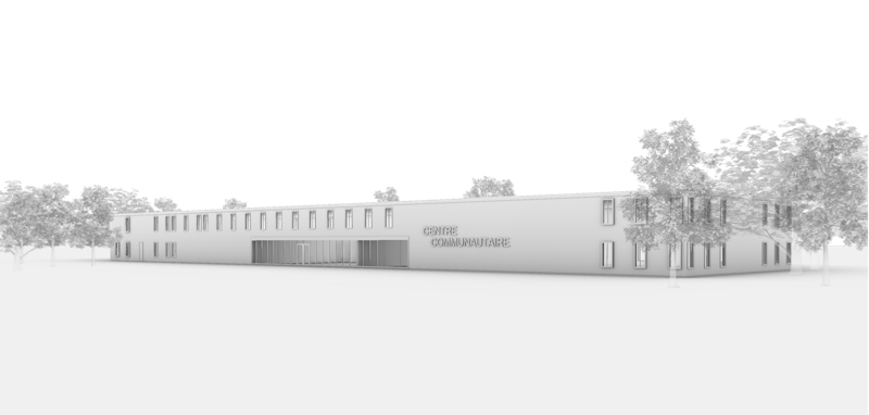 Équivalent neuf chambord Représentation schématique d'un bâtiment comparable neuf construit suite à la démolition hypothétique de l'Église Saint-Louis de Chambord