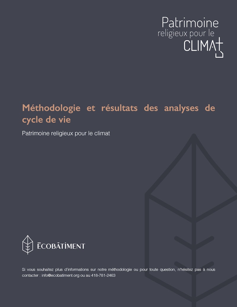 Couverture Document d'analyse de cycle de vie intégral Couverture Document d'analyse de cycle de vie intégral